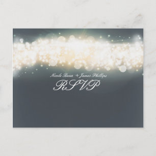 Gray Sparkle Light Blast UAWG Wedding Postcard Einladungspostkarte