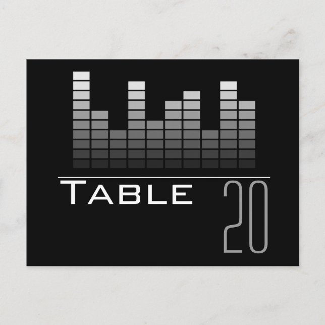 Gray Spectrum Analyzer Tischnummer Postcard (Vorderseite)