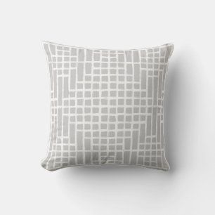 Gray Square Pattern Kissen