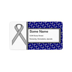 Gray Standard Ribbon von Kenneth Yoncich Adressaufkleber