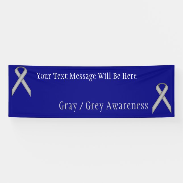 Gray Standard Ribbon von Kenneth Yoncich Banner (Horizontal)