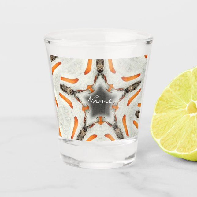 Gray Star Abstract Design Thunder_Cove Schnapsglas (Vorderseite)