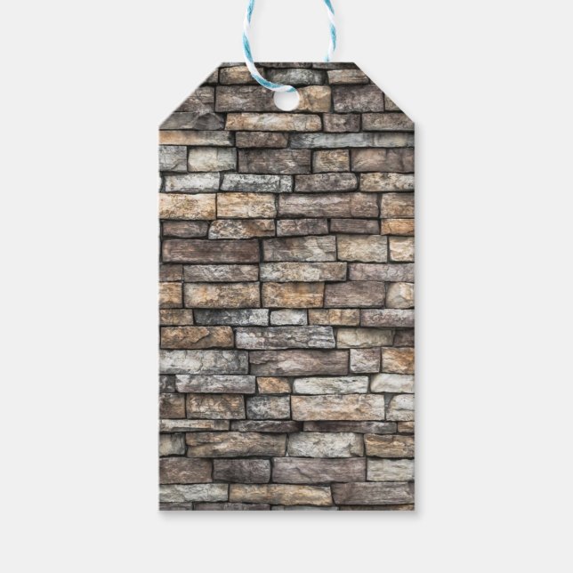 Gray Stone Wall Geschenkanhänger (Vorderseite)