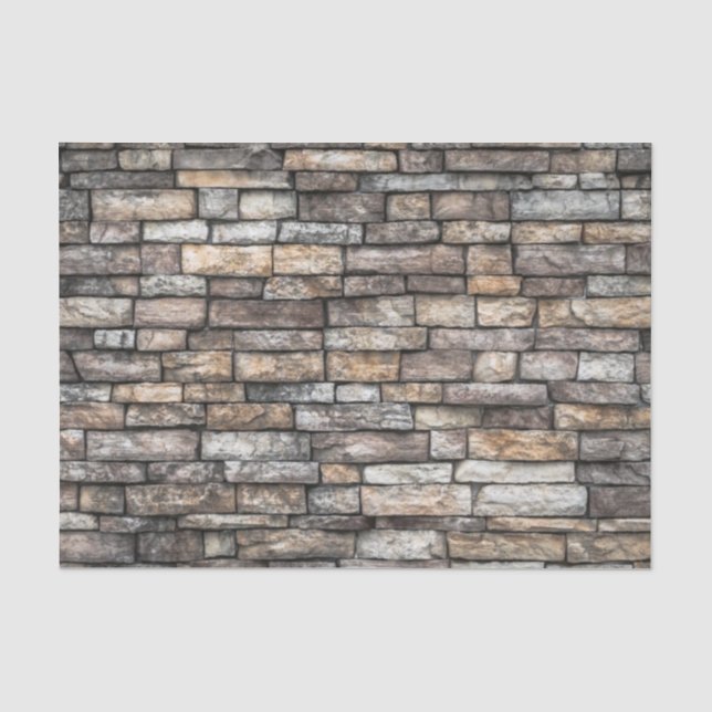 Gray Stone Wall Seidenpapier (Vorderseite)