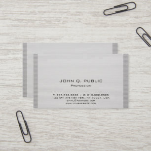 Gray Striped Beruflich Elegant Stilvolles Design Visitenkarte