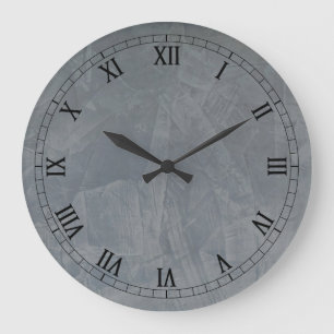 Gray Suede Große Wanduhr