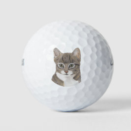 Gray Tabby Cat Golfball