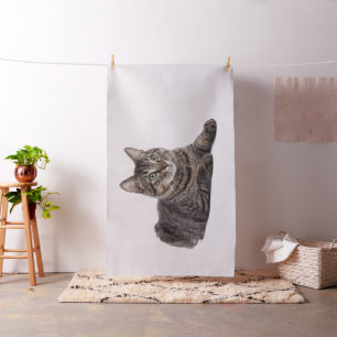 Gray Tabby Cat Stoff