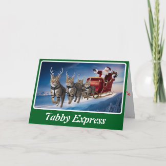 Gray Tabby Reindeer Karte