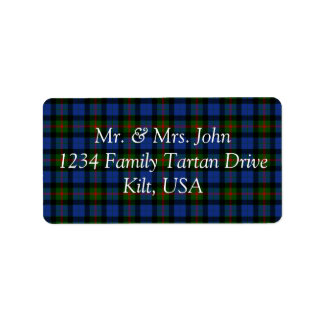 Gray Tartan Label Adressaufkleber