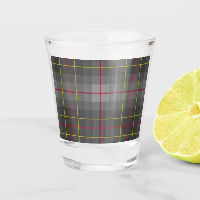 Gray Tartan Shot Glass Schnapsglas (Vorderseite)