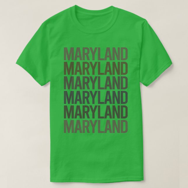 Gray Text Art Maryland T-Shirt (Design vorne)