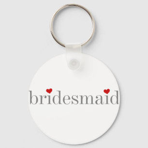Gray Text Bridesmaid Schlüsselanhänger