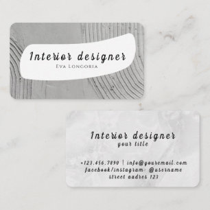 Gray Texture Interior Designer Visitenkarte