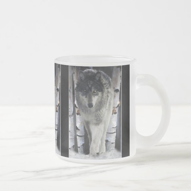 GRAY TIMBER WOLF Wildlife Supporter Gift Mugs (Droit)