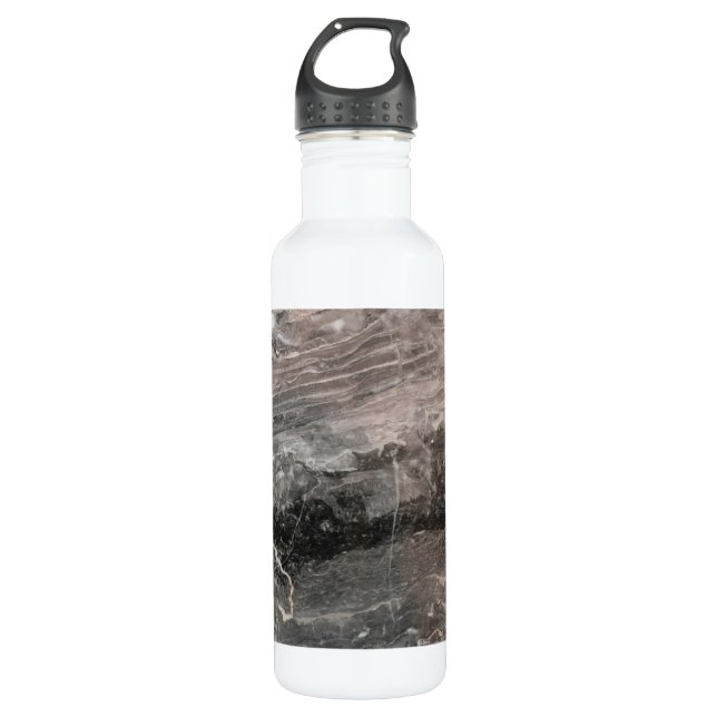 Gray Tones Marbled Edelstahlflasche (Vorderseite)
