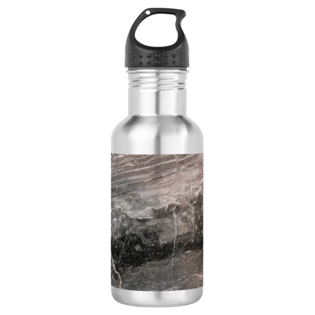 Gray Tones Marbled Edelstahlflasche (Vorderseite)