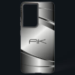 Gray Tones Stainless Steel Metalli Look- Monogram Samsung Galaxy Hülle<br><div class="desc">Bild von einem grauen Farbton metallische Edelstahl-Look,  metallische Textur. Benutzerdefiniertes und optionales Monogramm Design ist auf anderen Produkten erhältlich und kann bei jedem Produkt,  das wir bei Zazzle anbieten,  angefordert werden.</div>