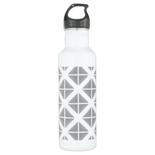 Gray Trendy Triangle Pattern Edelstahlflasche