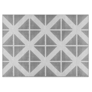 Gray Trendy Triangle Pattern Schneidebrett