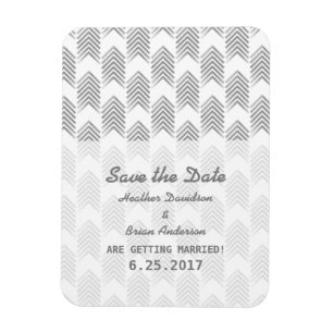 Gray Tribal Arrows Save the Date Flexi Magnet