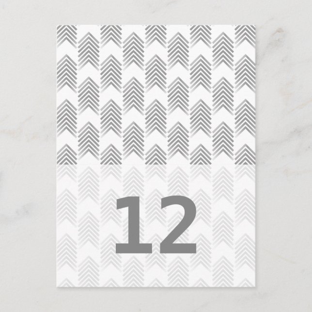 Gray Tribal Arrows Tischnummer Postcard (Vorderseite)