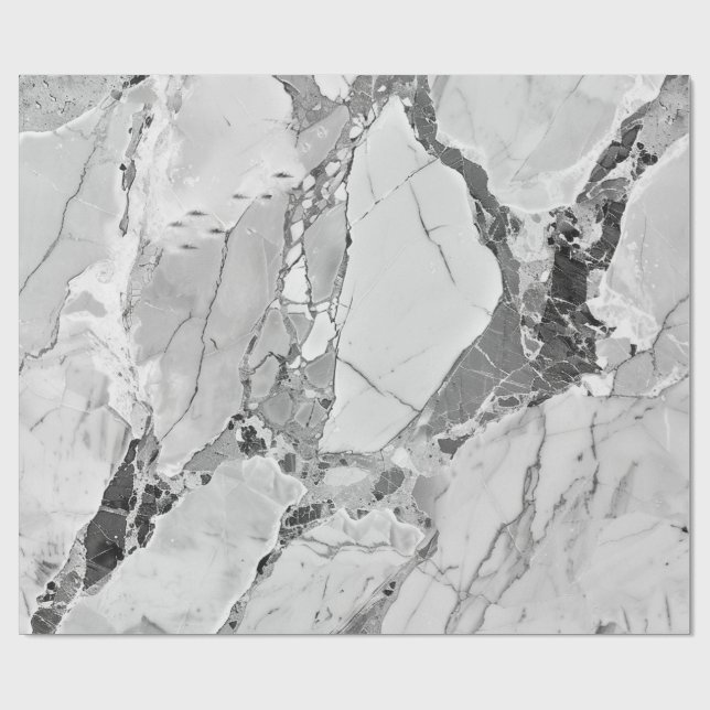 Gray "Twilight Marble Fantasy" Marmortexturwrap Geschenkpapier (Flach)