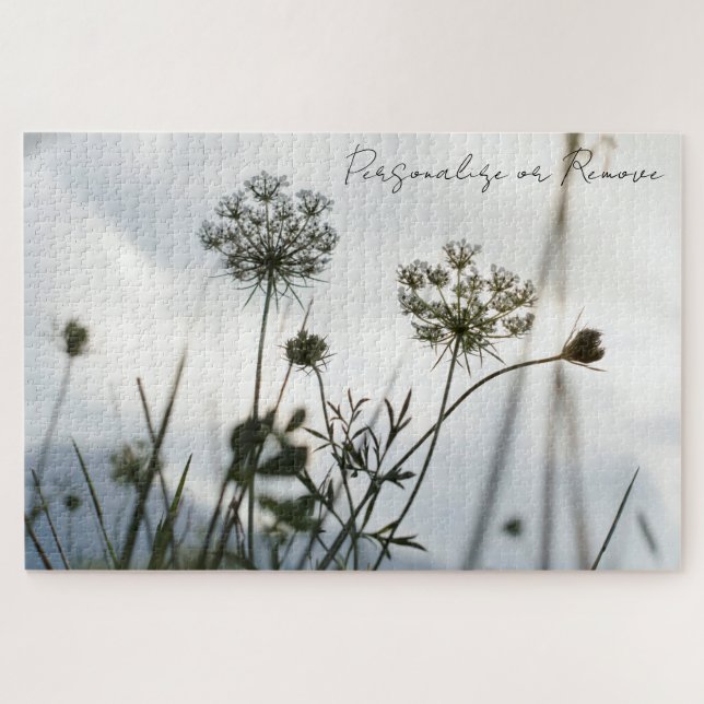 Gray Umbels Blume Kontur Floraliner Art Fotografie (Horizontal)