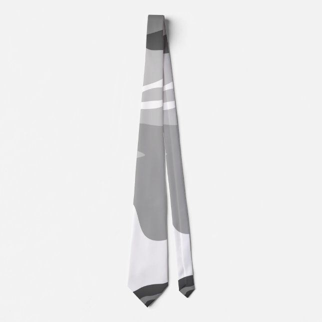 Gray Urban Military Camouflage Pattern Krawatte (Vorderseite)