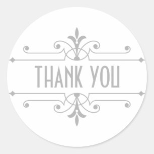Gray v2 Extravagant Ornamental Danke Stickers