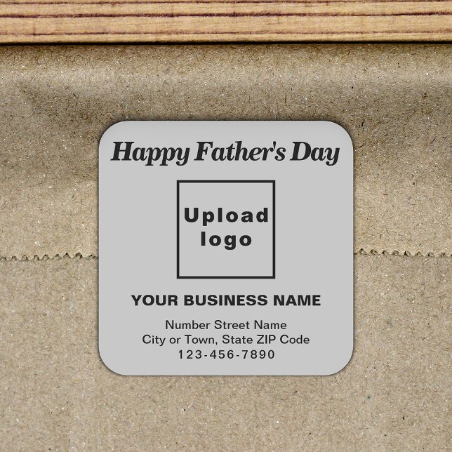 Gray Vatertag Business Square Sticker (Von Creator hochgeladen)