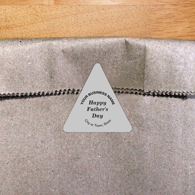 Gray Vatertag Business Triangle Shape Sticker (Von Creator hochgeladen)
