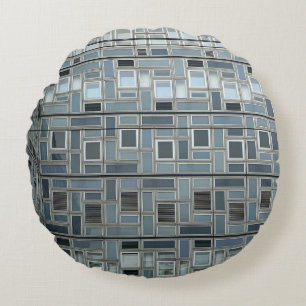 Gray wall paint building rundes kissen