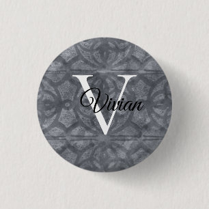 Gray Watercolor Button