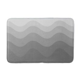 Gray Wavey Stripe Modern Bath Mat Badematte