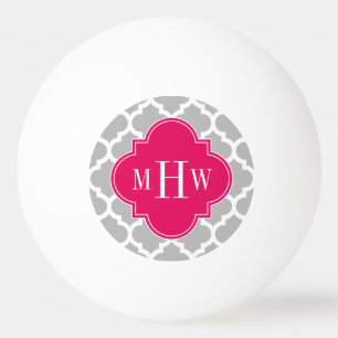 Gray Welch marokkanischer #5 Raspberry 3 Initial M Tischtennisball