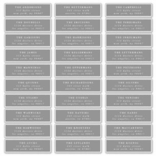 Gray White individuelle Gäste Hochzeitsadressen La Aufkleber