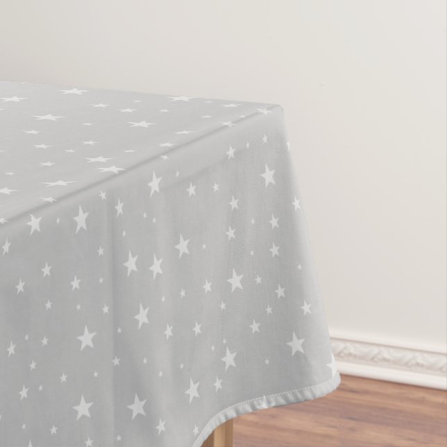 Gray White Star Weihnachten Tischdecke (Beispiel)