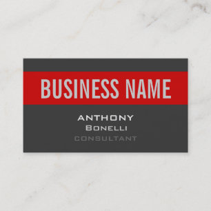 Gray White Strip Charming Business Card Visitenkarte