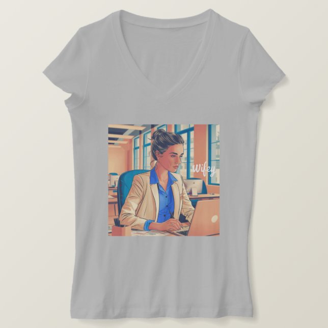 Gray Wifey T - Shirt (Design vorne)