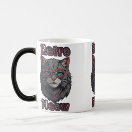 Gray Wild Gray Cat mit Niedlicher Brille Verwandlungstasse