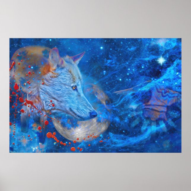 GRAY WOLF ALPHA WAVES POSTER (Vorne)
