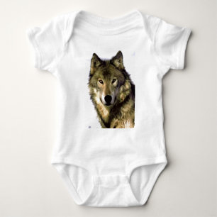 Gray Wolf Baby Strampler