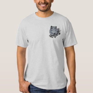 Gray Wolf Besticktes T-Shirt