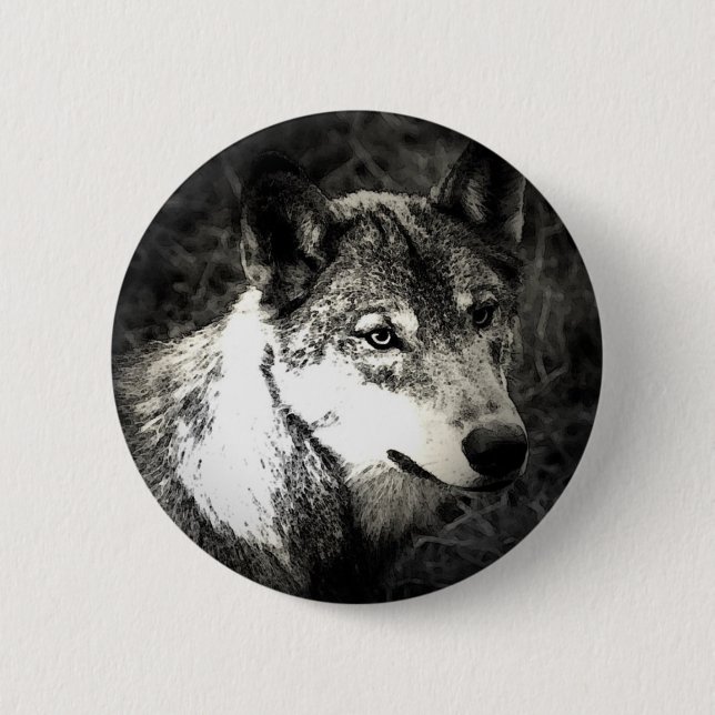Gray Wolf Button (Vorderseite)