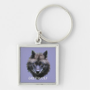 GRAY WOLF Design Wildlife Art Schlüsselanhänger