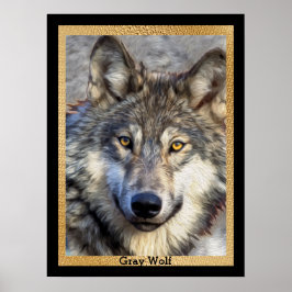 Gray Wolf Dignity Poster