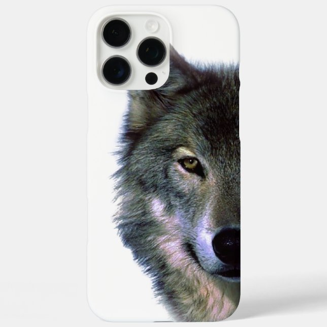 Gray Wolf Eye iPhone 16 Pro Max Hülle (Rückseite)