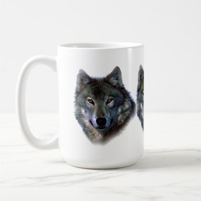 Gray Wolf Eyes Kaffeetasse (Links)