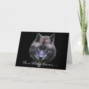 GRAY WOLF EYES Wildlife Supporter cartes de note v